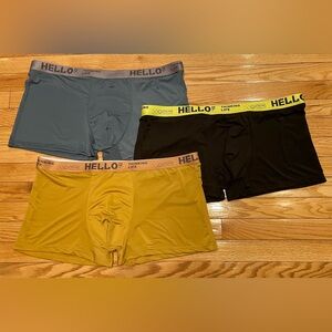 LOT 3 HELLO ON ME Polyester Boxer Briefs Size 2XL
